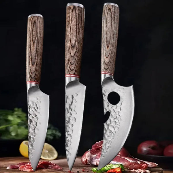 Handmade Forged Boning Knife Kitchen Knives Wooden Handle Butcher Knife Meat Cleaver Fish Slicing For Cooking Kitchen Knife