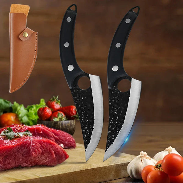 Stainless Steel Boning Knife Hand Forged Meat Knives Vegetable Fruit Cutting Fillet Knife Chef Knives for Kitchen Accesories