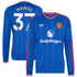 Kobbie Mainoo Manchester United adidas 2026/27 Away Replica Long Sleeve Jersey - Royal