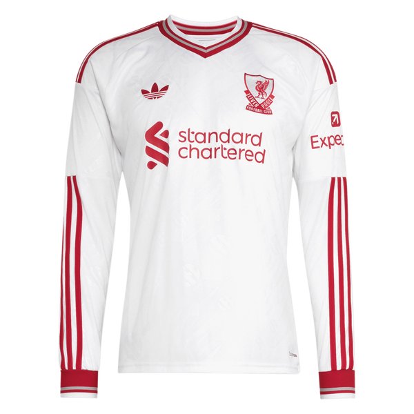 Liverpool adidas 2026/27 Away Replica Custom Long Sleeve Jersey - White