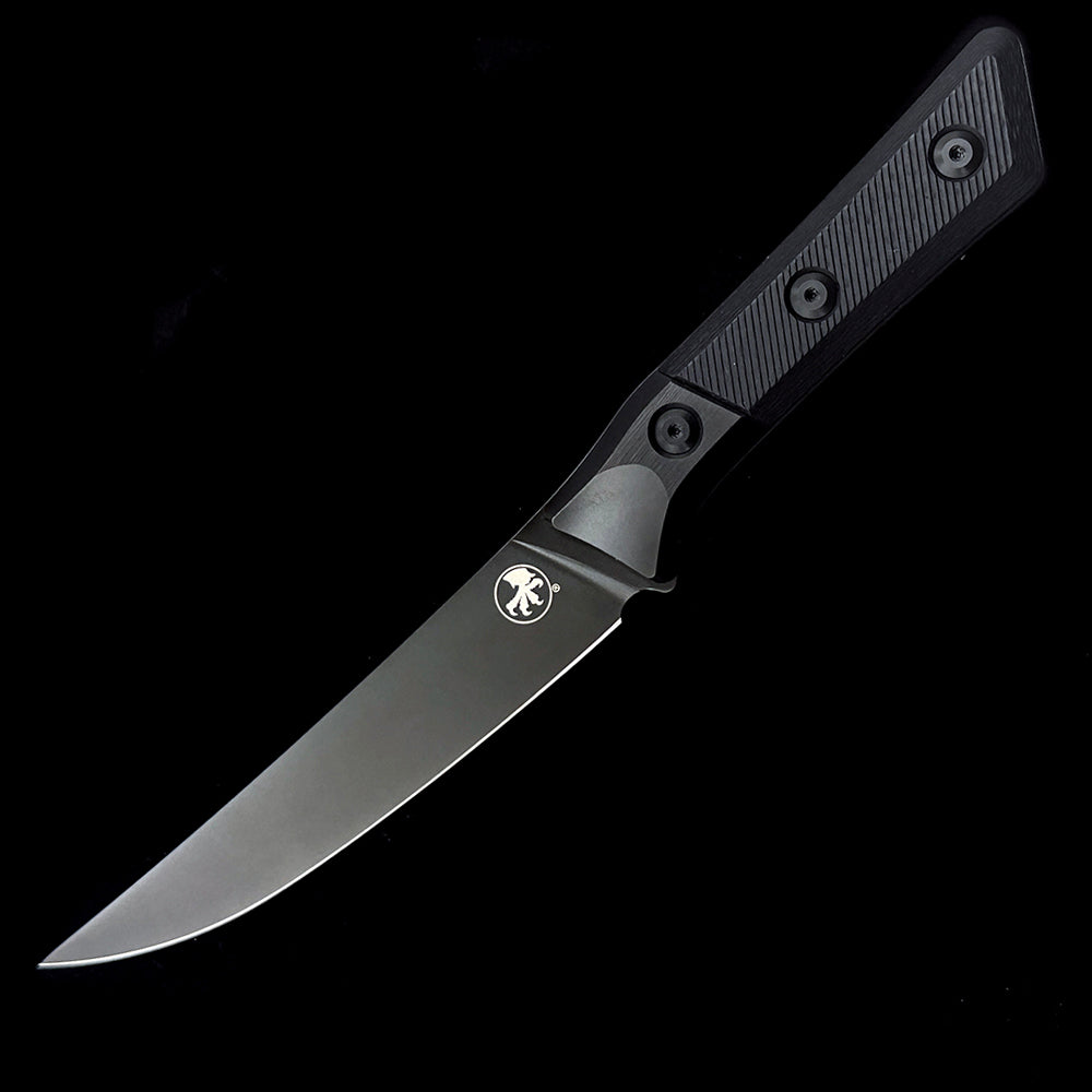 Microtech Boning Knife – 6.12" M390MK Premium Steel DLC Coated Blade – Merlot G10 Composite Handle Tactical Kitchen Fixed Blade