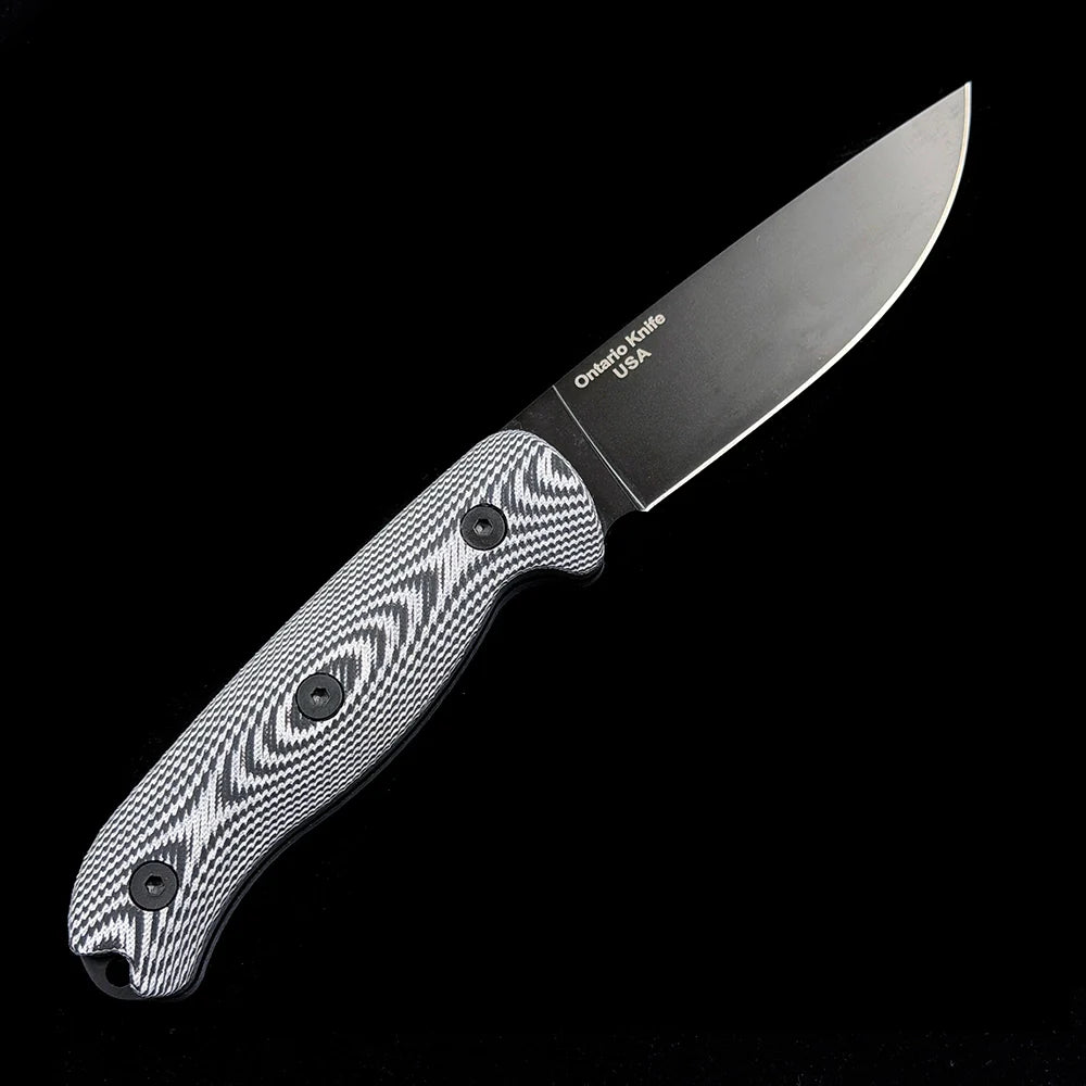 ONTARIO ON8671 TAK-1 Fixed Blade Knife – 4.75" 1095 High Carbon Steel Blade – Dual-Color G10 Handle