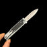 REATE Gravity Double Blade Knife – 3.15" D2 Steel Satin Blade – Aluminum & G10 Hybrid Handle