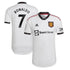 2023 Ronaldo away Puma Manchester United jersey showing front and back with black details and team logos