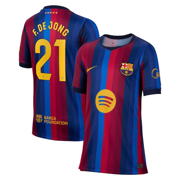 Nike Frenkie De Jong Barcelona 2026/27 Home Stadium Replica Jersey Red