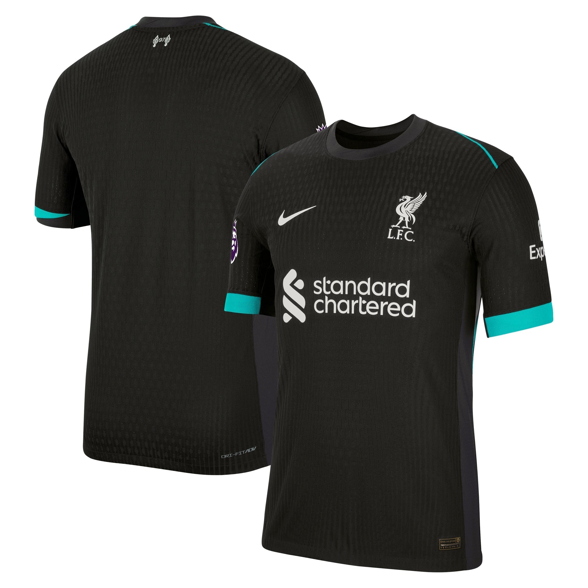 Liverpool Nike 2024/25 Away Blank Patch Authentic T-shirt - Forest Green