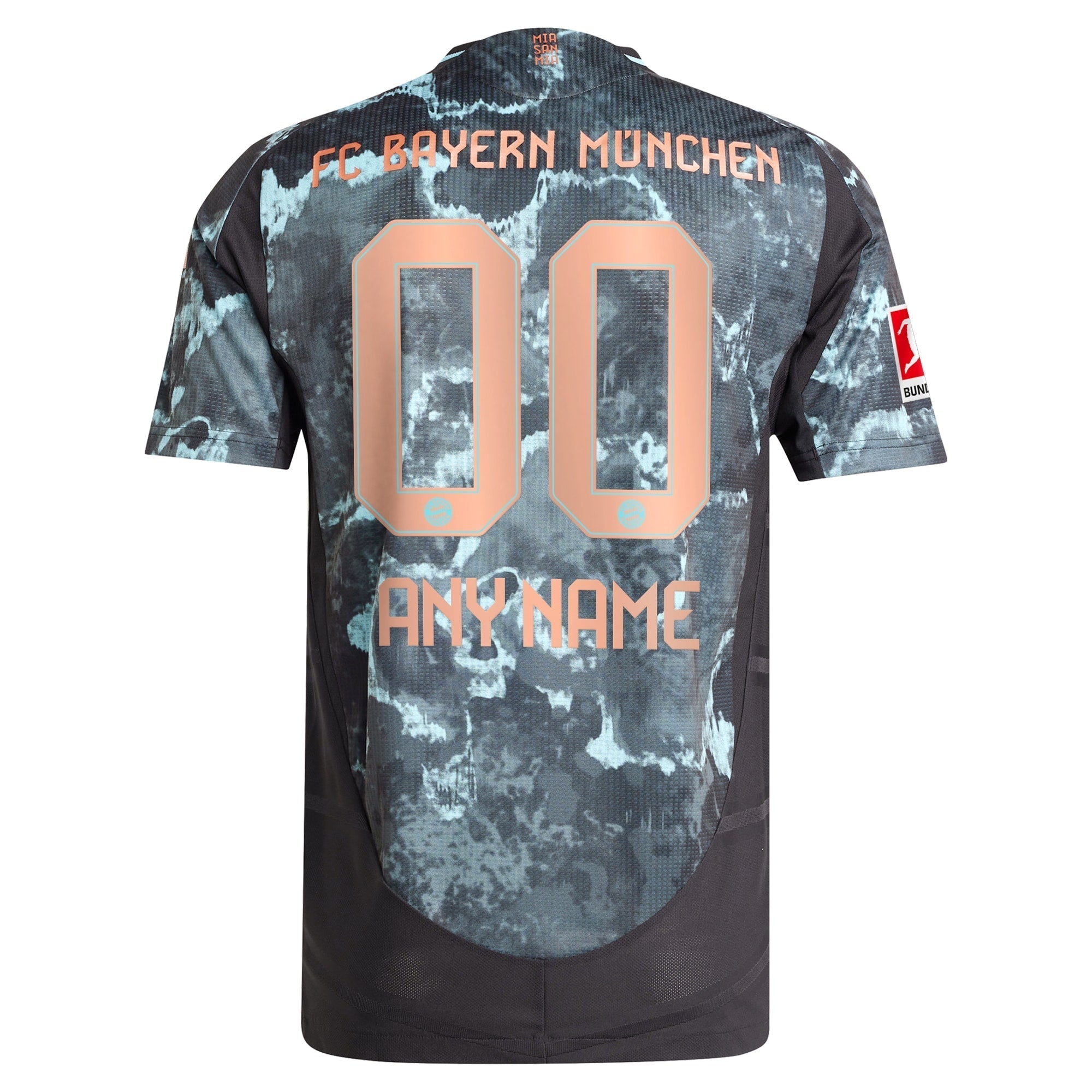 Bayern Munich adidas 2024/25 Away Custom Authentic T-shirt - Black