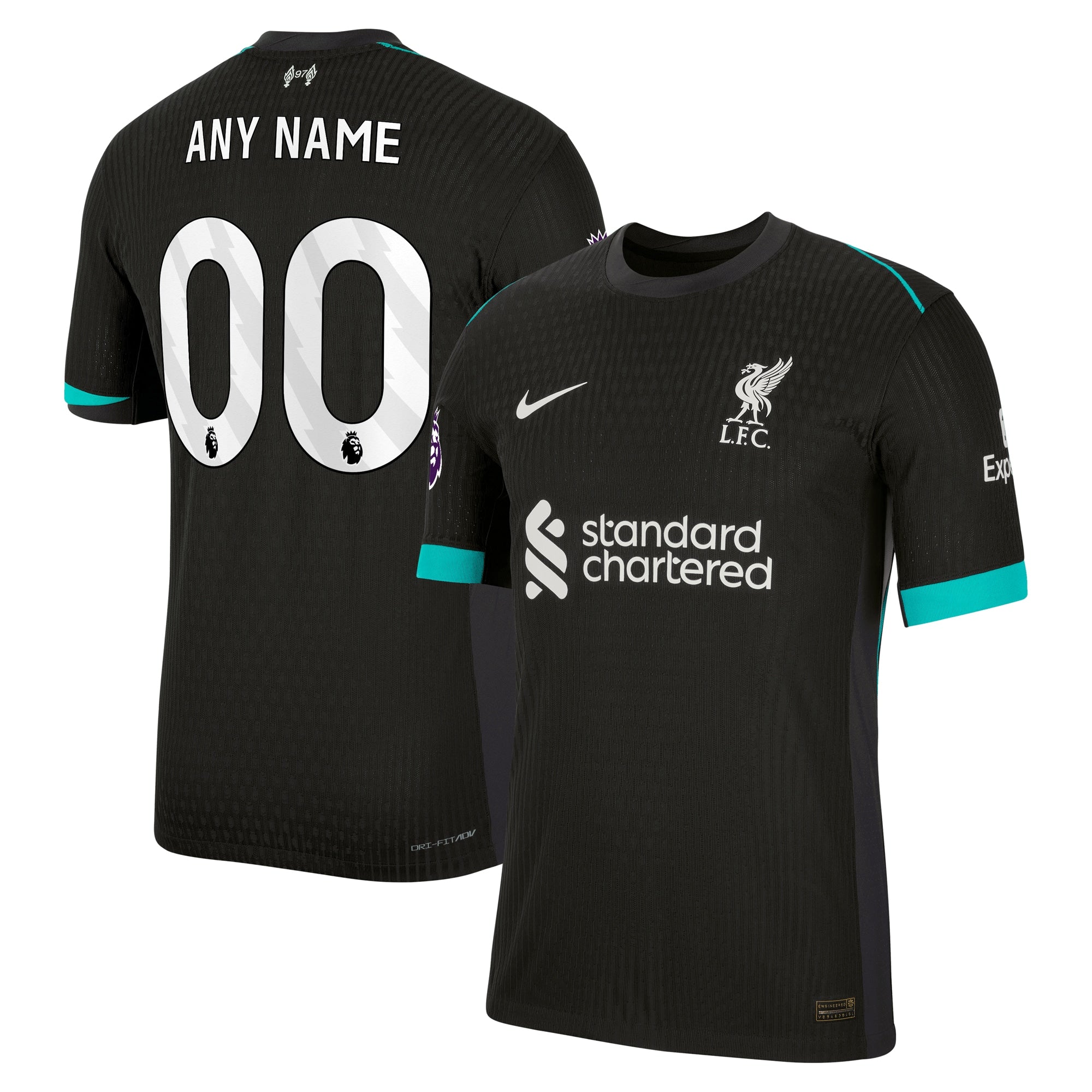 Liverpool Nike 2024/25 Away Custom Authentic T-shirt - Forest Green