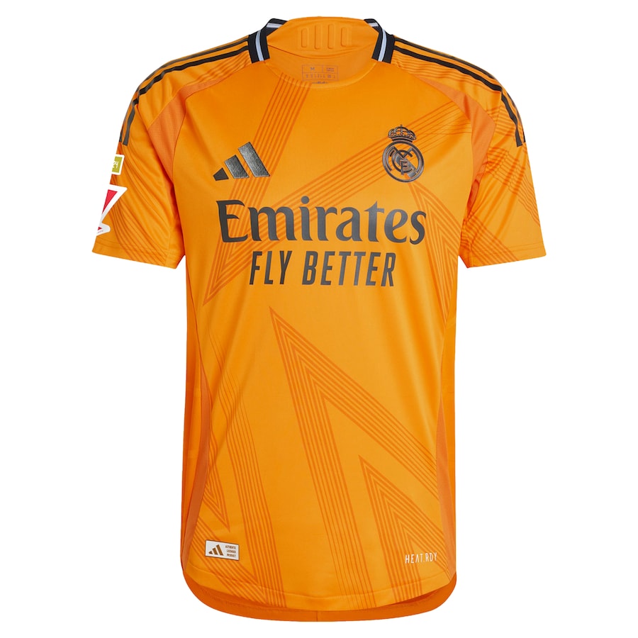 Kylian Mbappé Real Madrid adidas 2024/25 Away Authentic T-shirt - Orange