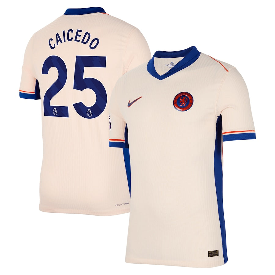Moisés Caicedo Chelsea Nike 2024/25 Away Player Authentic T-shirt - Orange
