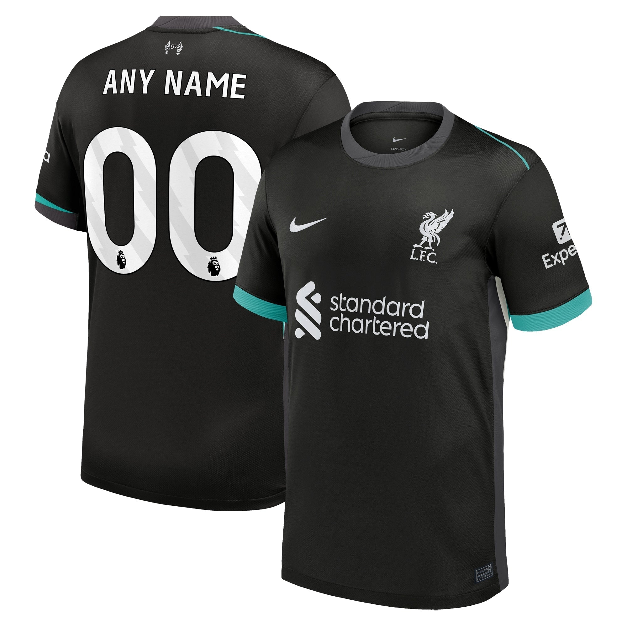 Liverpool Nike 2024/25 Away Custom Authentic T-shirt - Forest Green