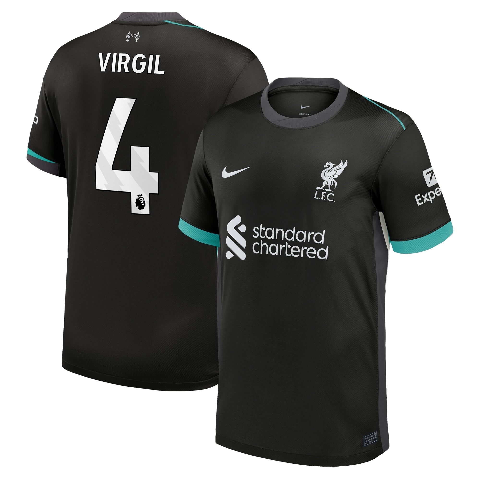 Virgil van Dijk Liverpool Nike 2024/25 Away Authentic T-shirt - Forest Green