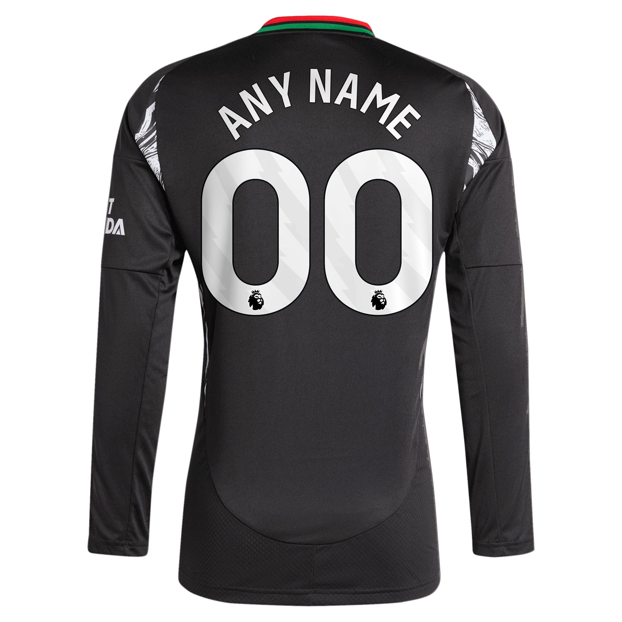 Arsenal adidas 2024/25 Away Long Sleeve Custom Authentic T-shirt - Black