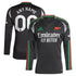 Arsenal adidas 2024/25 Away Long Sleeve Custom Authentic T-shirt - Black