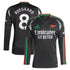 Martin Odegaard Arsenal adidas 2024/25 Away Long Sleeve Player Authentic T-shirt - Black
