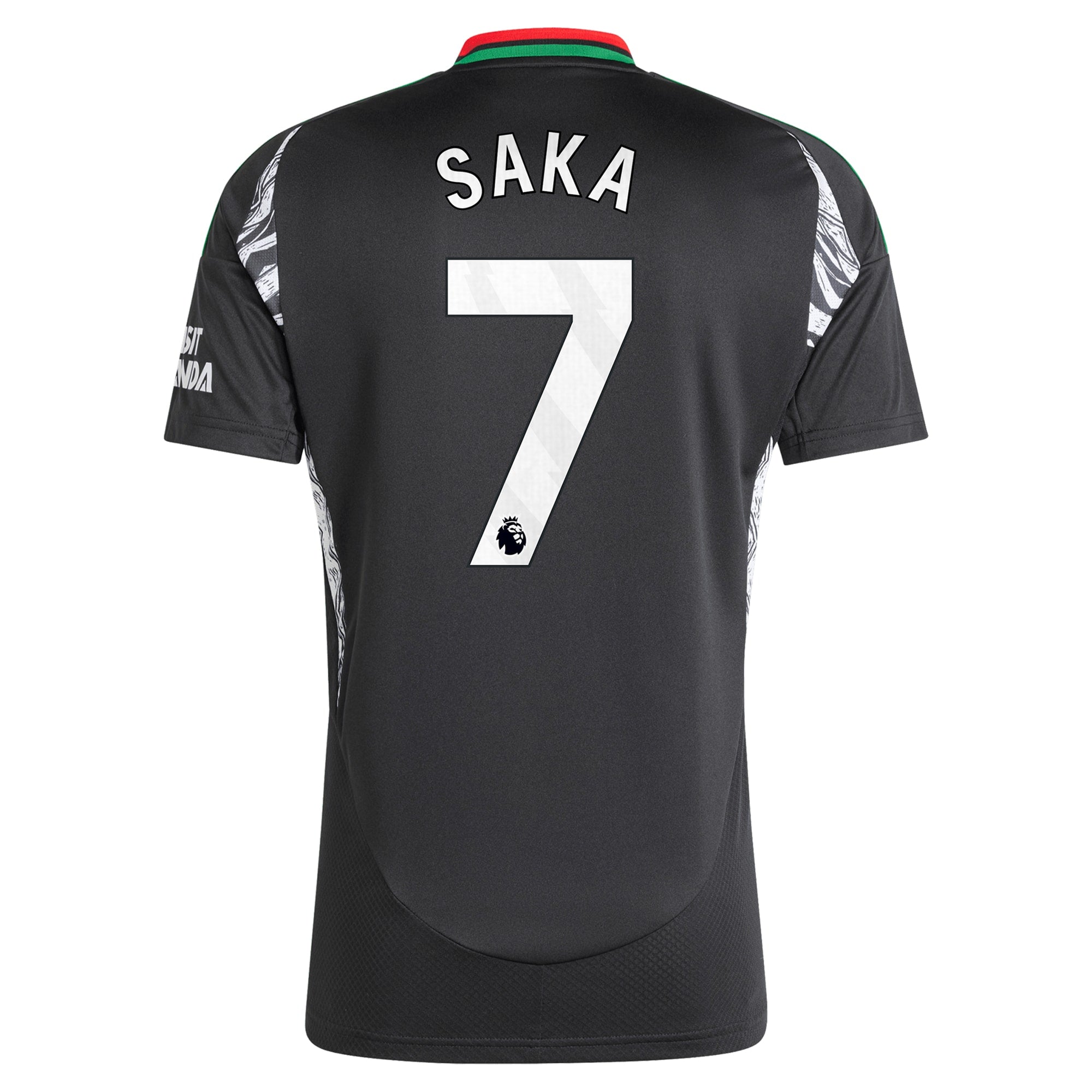 Bukayo Saka Arsenal adidas 2024/25 Away Player Authentic T-shirt - Black
