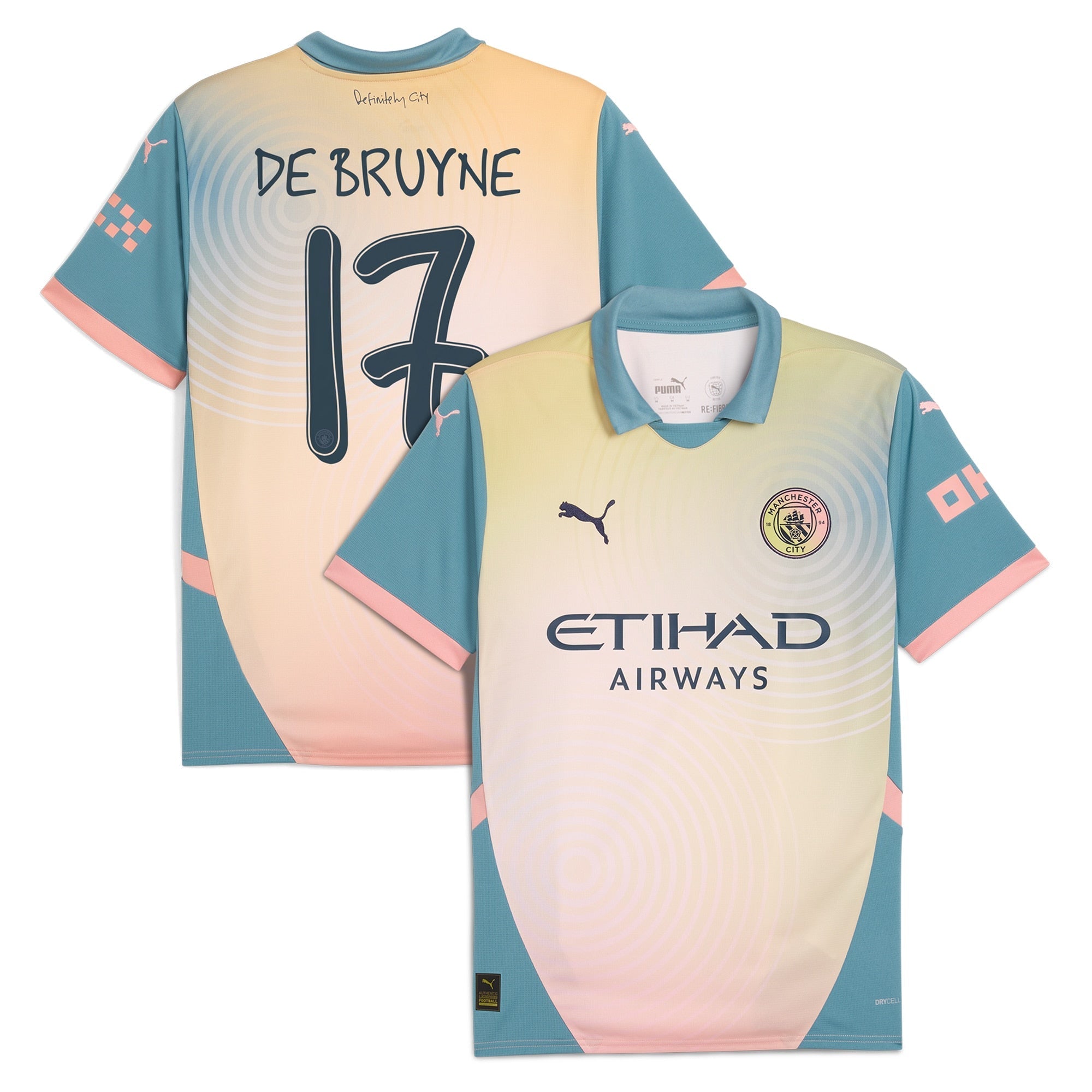 Kevin De Bruyne Manchester City Puma 2024/25 Fourth Player Authentic T-shirt - Blue