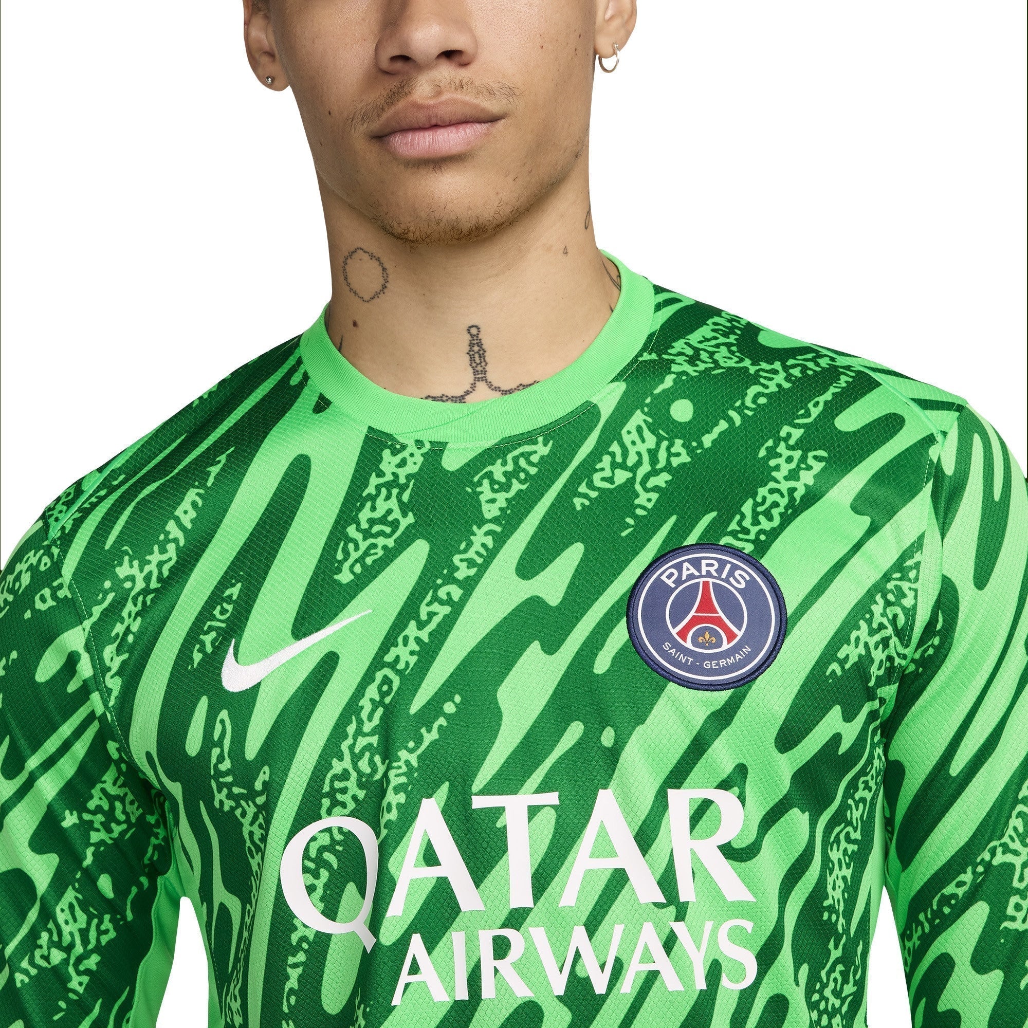 Paris Saint-Germain Nike 2024/25 Goalkeeper Stadium Long Sleeve Authentic T-shirt - Green