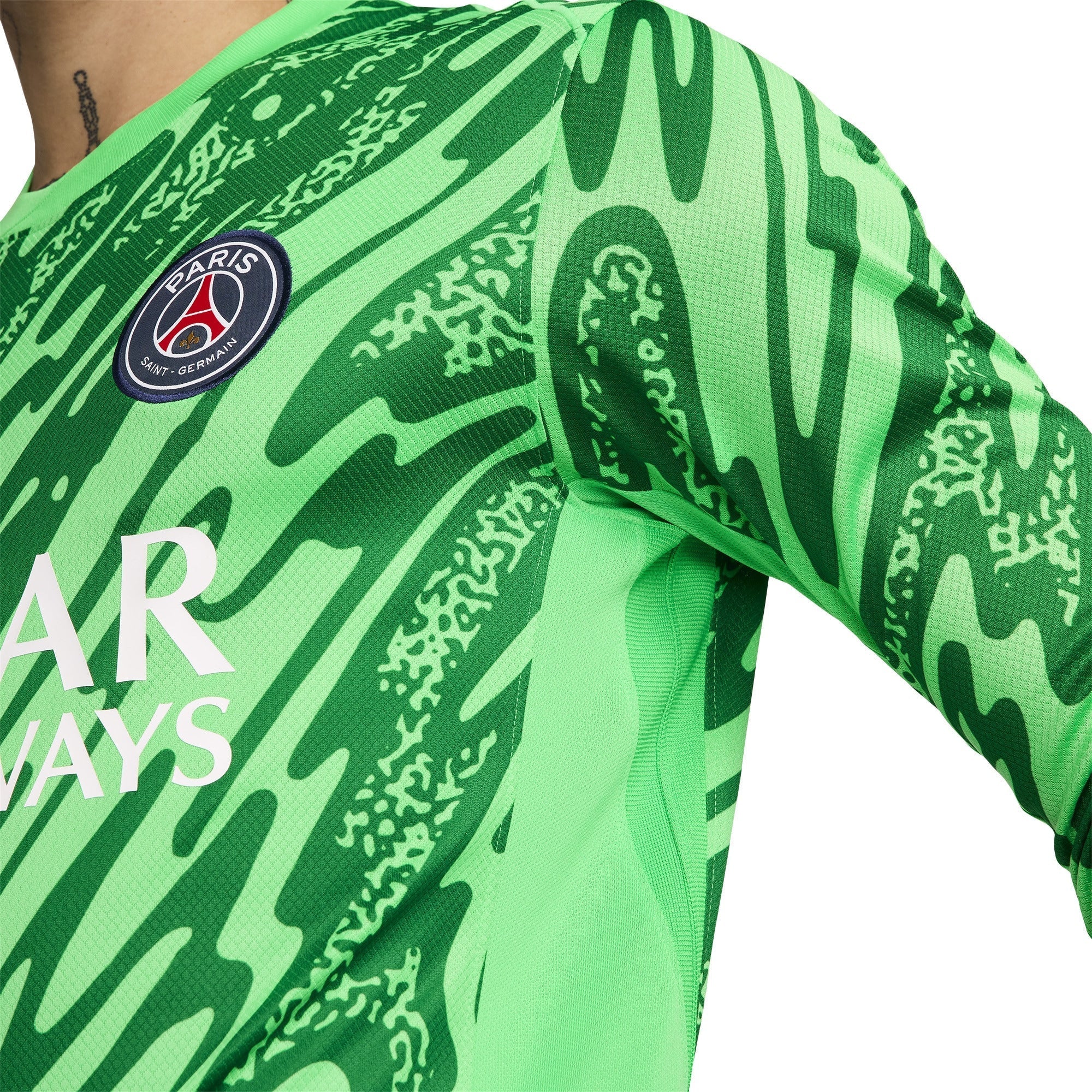 Paris Saint-Germain Nike 2024/25 Goalkeeper Stadium Long Sleeve Authentic T-shirt - Green