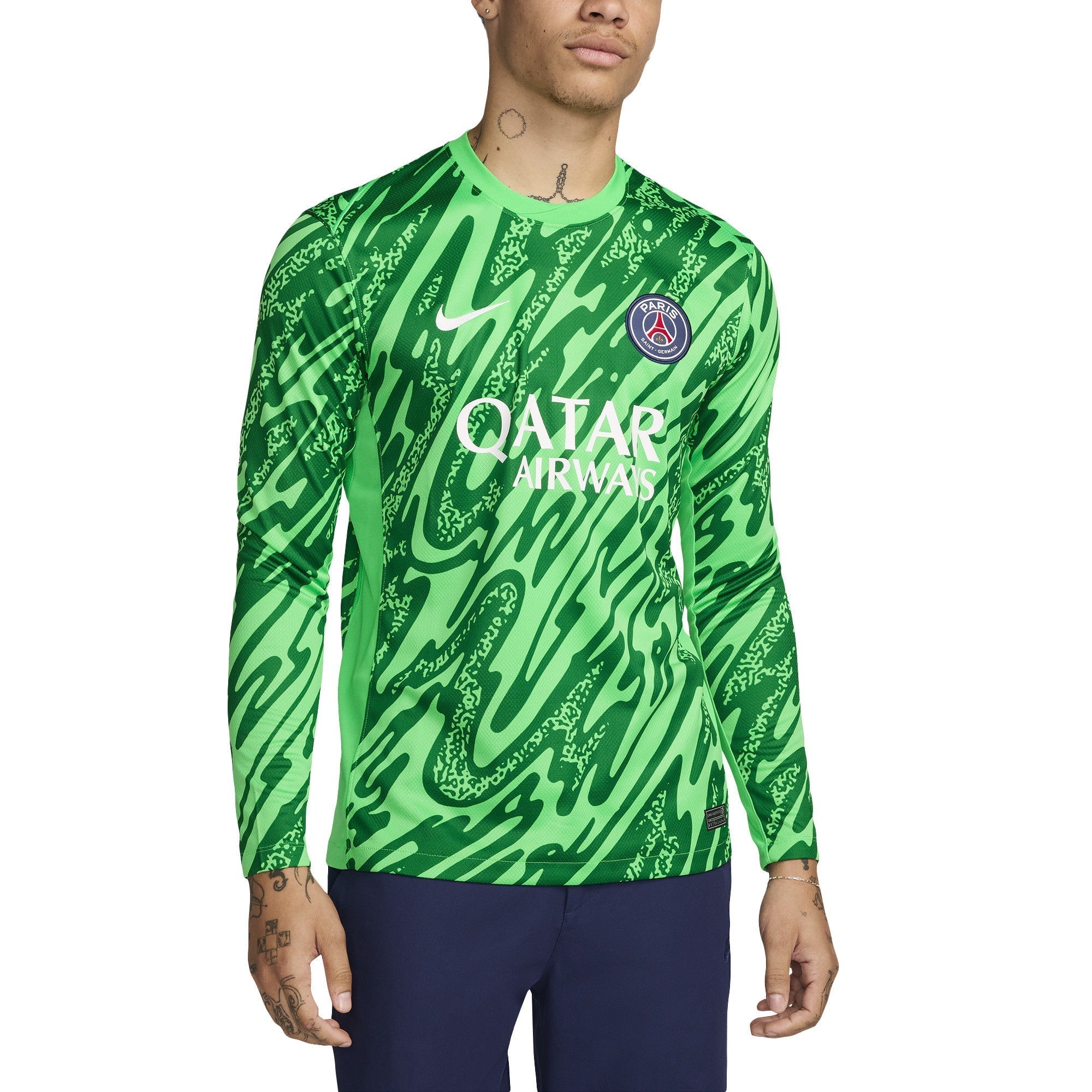 Paris Saint-Germain Nike 2024/25 Goalkeeper Stadium Long Sleeve Authentic T-shirt - Green