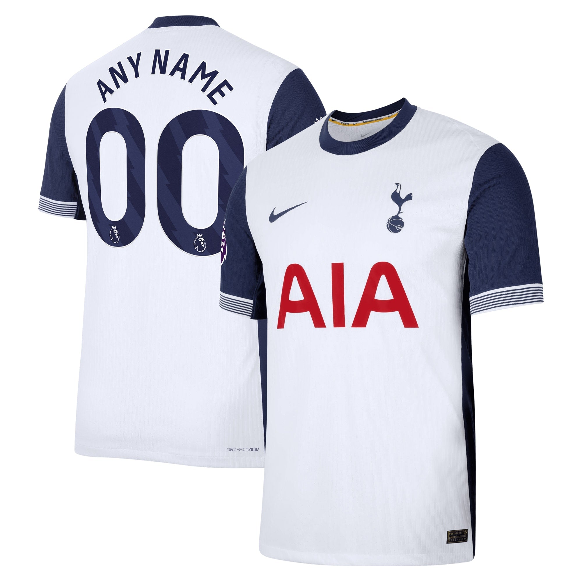 Tottenham Hotspur Nike 2024/25 Home Custom Authentic T-shirt - White