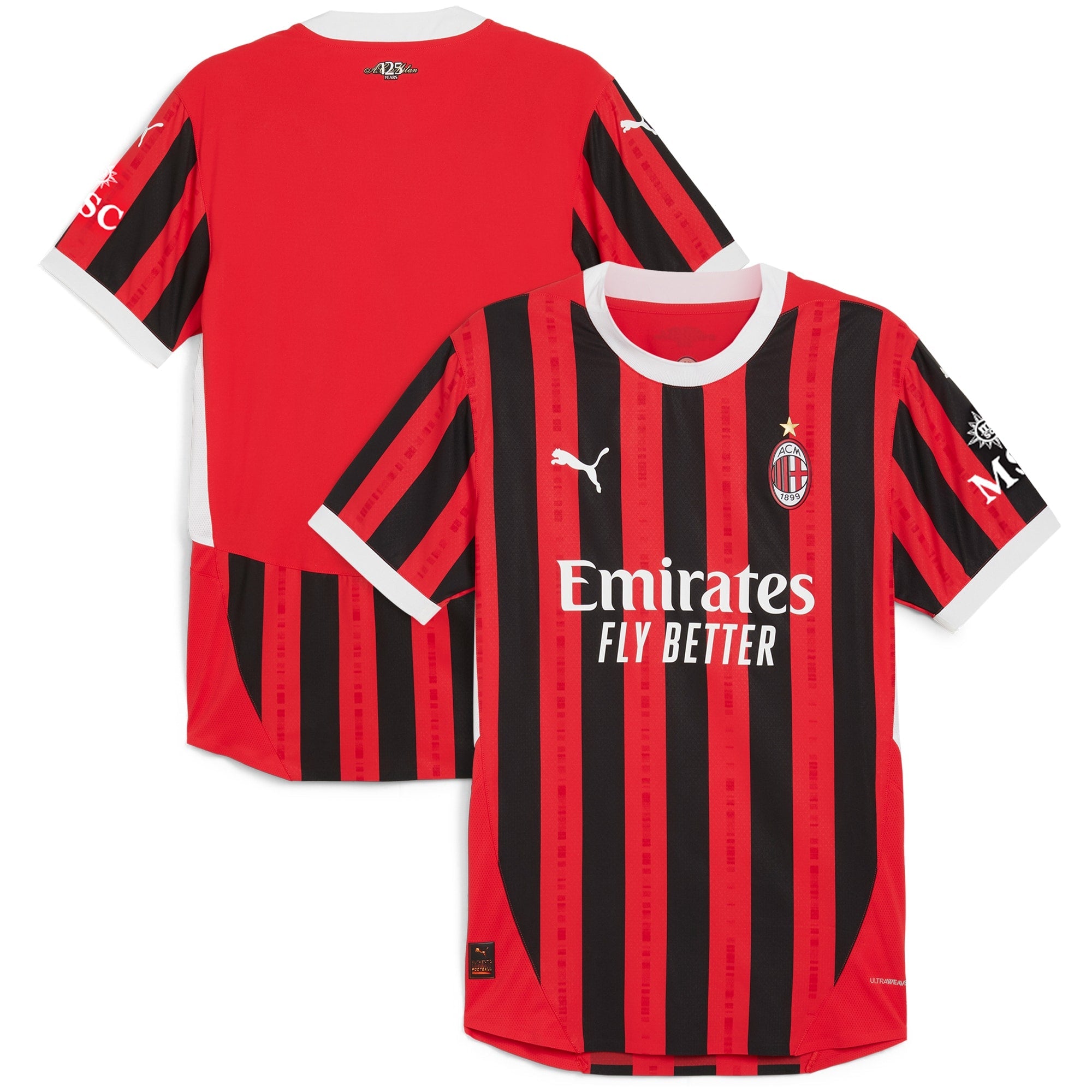 AC Milan Puma 2024/25 Home Authentic T-shirt - Red