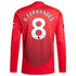 Bruno Fernandes Manchester United 2024/25 Home Long Sleeve Player Authentic T-shirt - Red