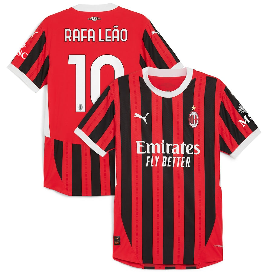 Rafael Leão AC Milan Puma 2024/25 Home Player Authentic T-shirt - Red