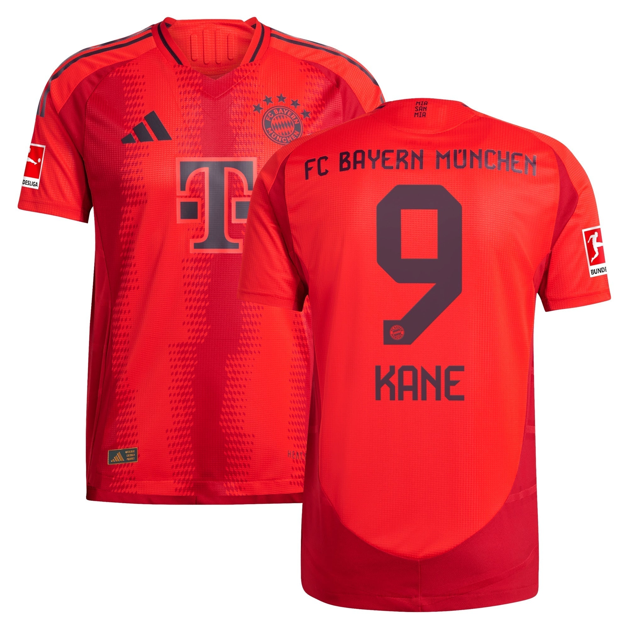 Harry Kane Bayern Munich adidas 2024/25 Home Player Authentic T-shirt - Red