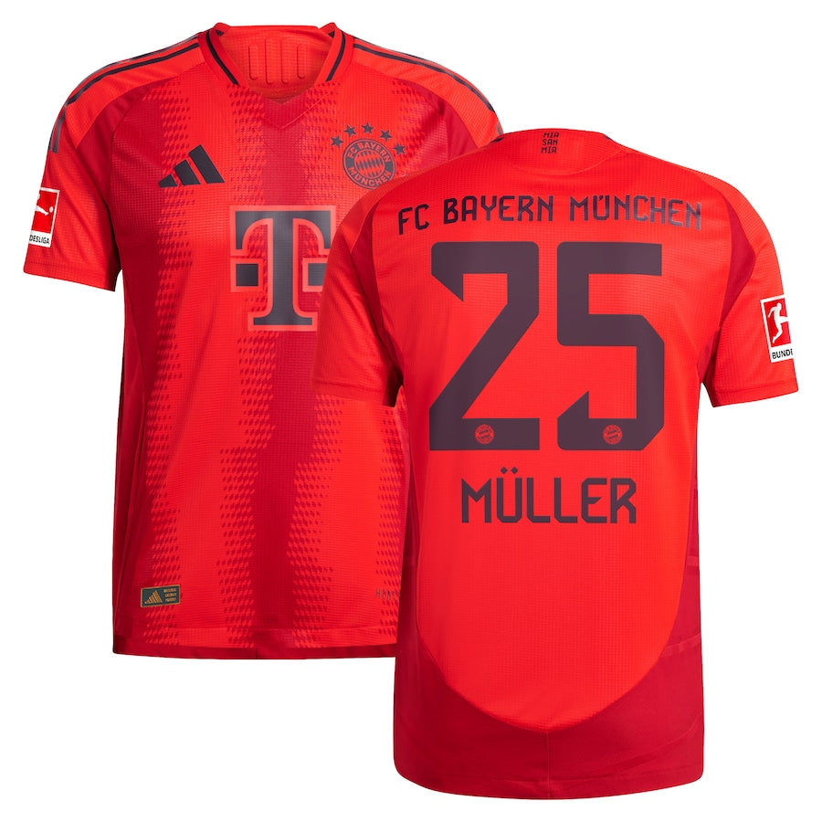 Thomas Müller Bayern Munich adidas 2024/25 Home Player Authentic T-shirt - Red