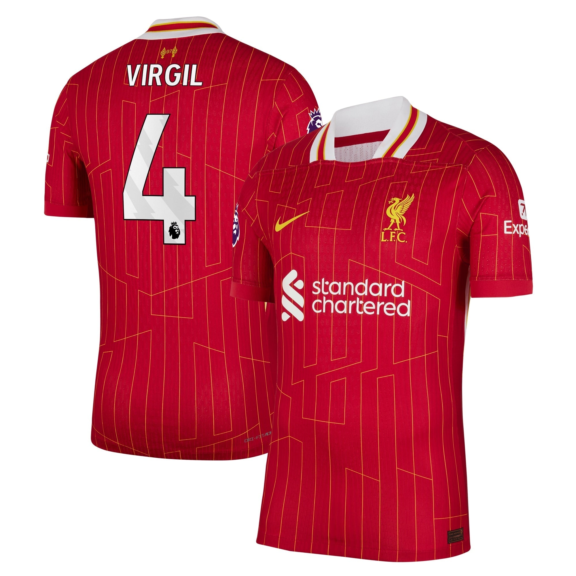 Virgil van Dijk Liverpool Nike 2024/25 Home Player Authentic T-shirt – Red