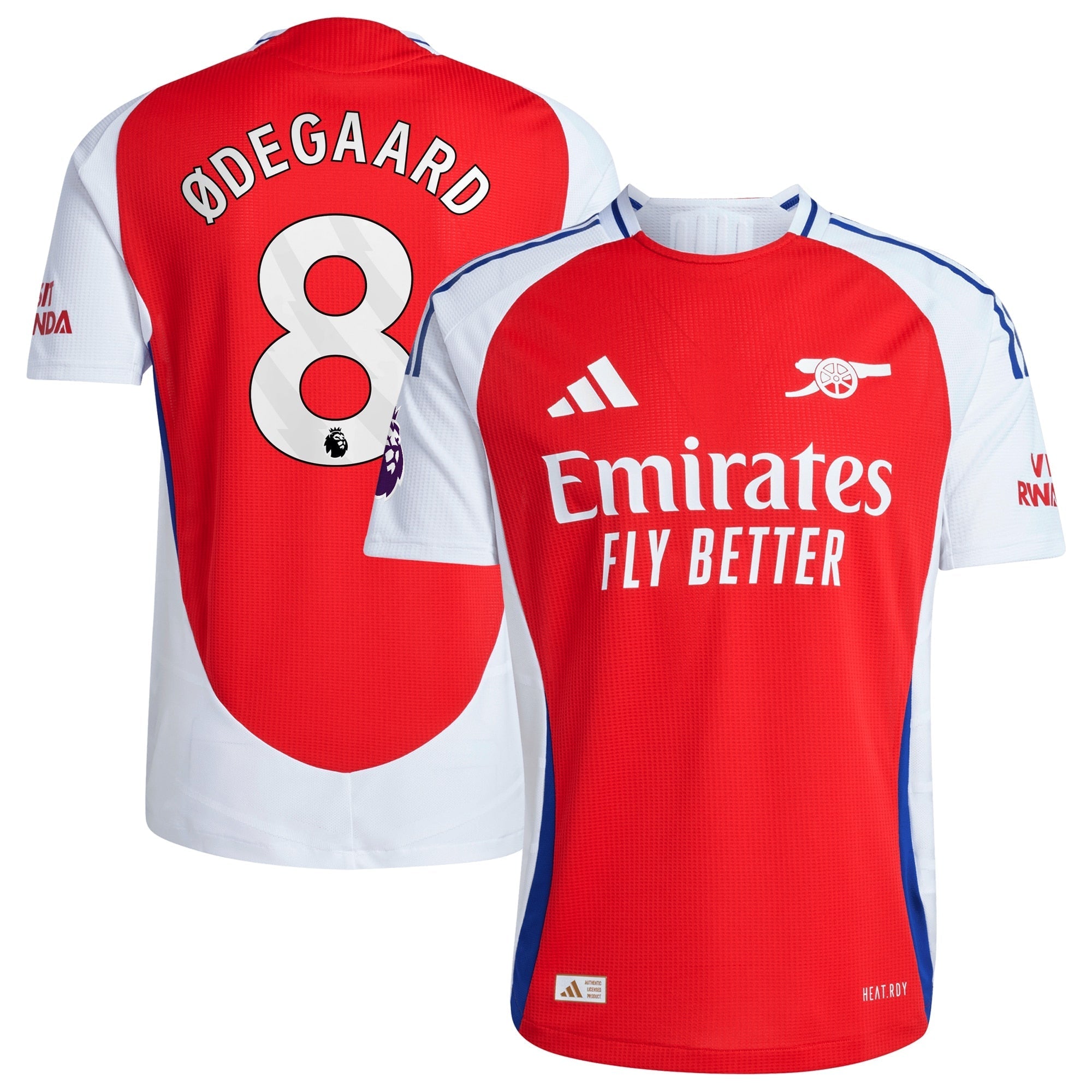 Martin Odegaard Arsenal adidas 2024/25 Home Player Authentic T-shirt – Red