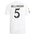 Jude Bellingham Real Madrid adidas 2024/25 Home Player Authentic T-shirt - White