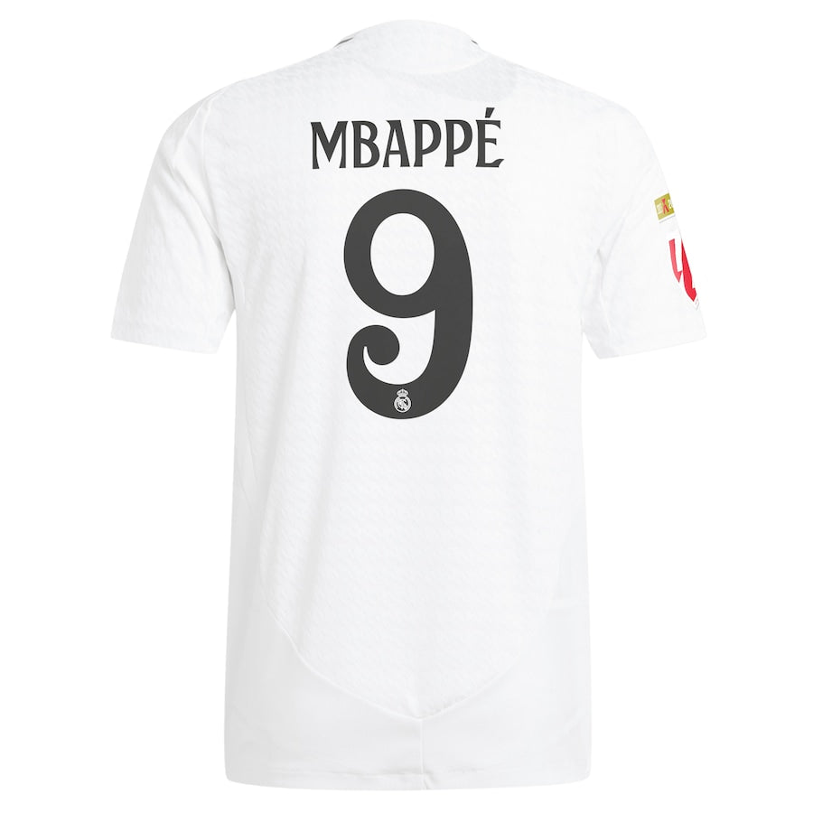 Kylian Mbappé Real Madrid adidas 2024/25 Home Player Authentic T-shirt - White
