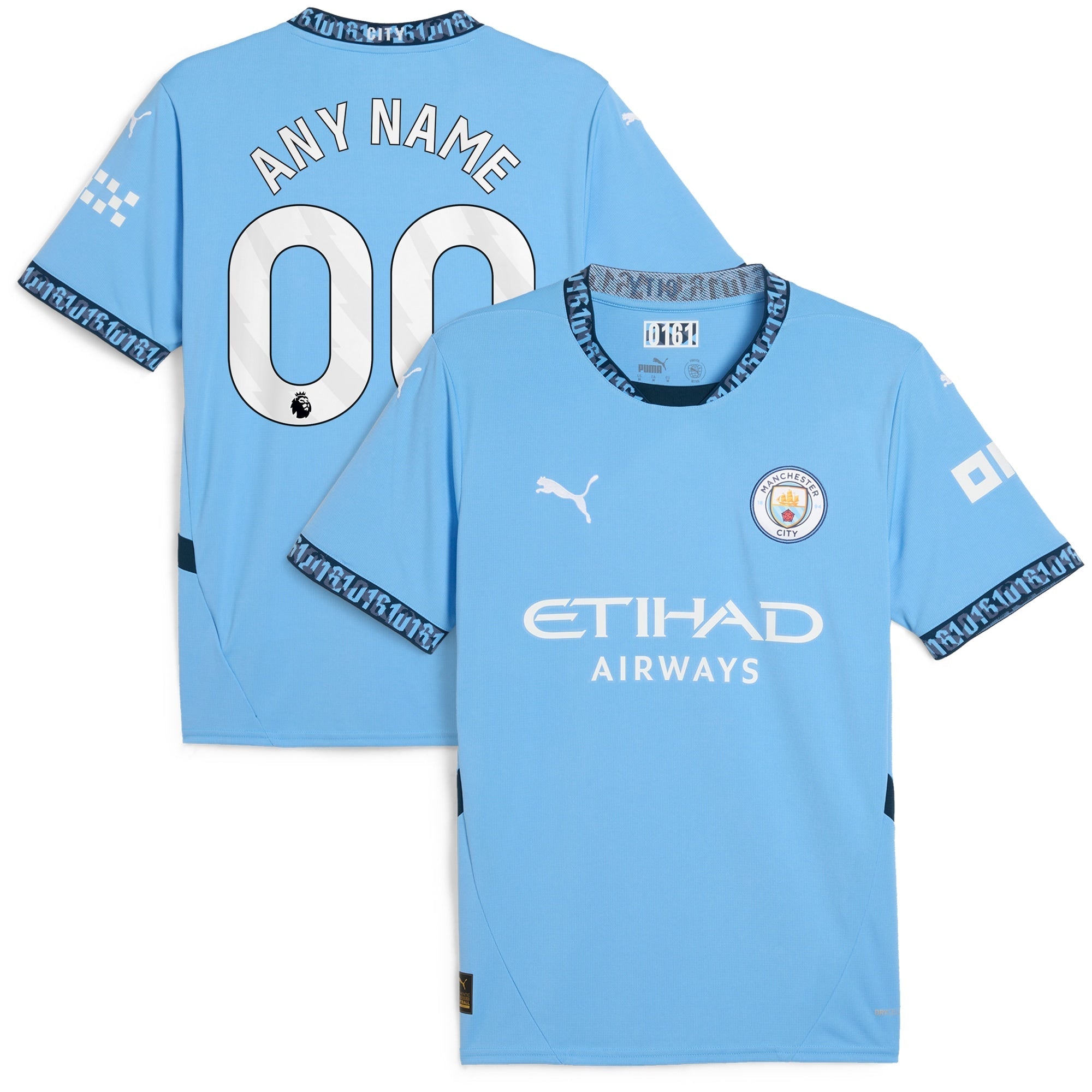 Manchester City Puma 2024/25 Home Custom Authentic T-shirt - Light Blue