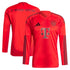 Bayern Munich adidas 2024/25 Home Long Sleeve Blank Authentic T-shirt - Red