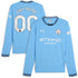 Manchester City Puma 2024/25 Home Long Sleeve Custom Authentic T-shirt - Light Blue
