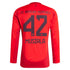 Jamal Musiala Bayern Munich adidas 2024/25 Home Long Sleeve Player Authentic T-shirt - Red