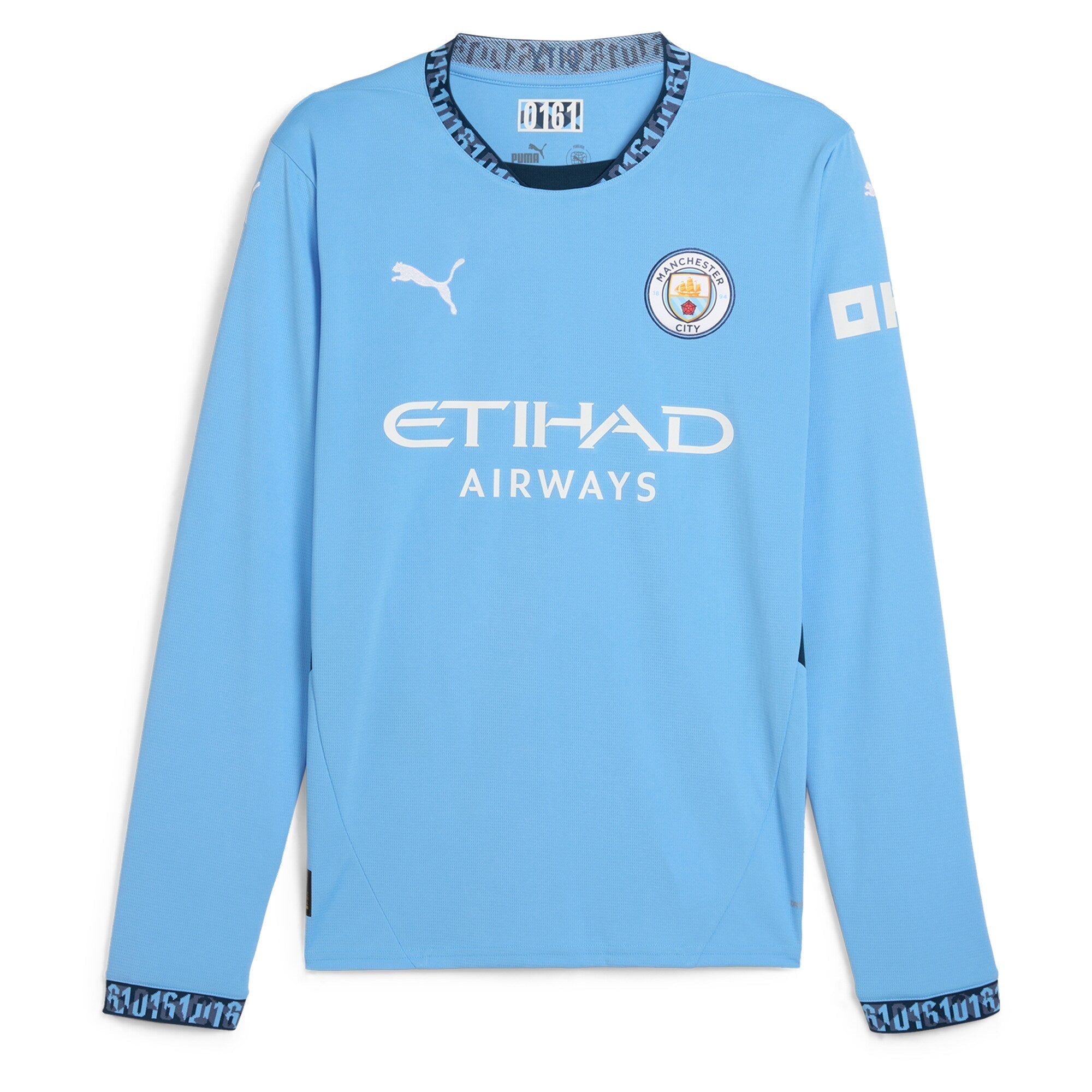 Jack Grealish Manchester City Puma 2024/25 Home Long Sleeve Player Authentic T-shirt - Light Blue