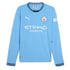 Jack Grealish Manchester City Puma 2024/25 Home Long Sleeve Player Authentic T-shirt - Light Blue