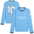 Jack Grealish Manchester City Puma 2024/25 Home Long Sleeve Player Authentic T-shirt - Light Blue