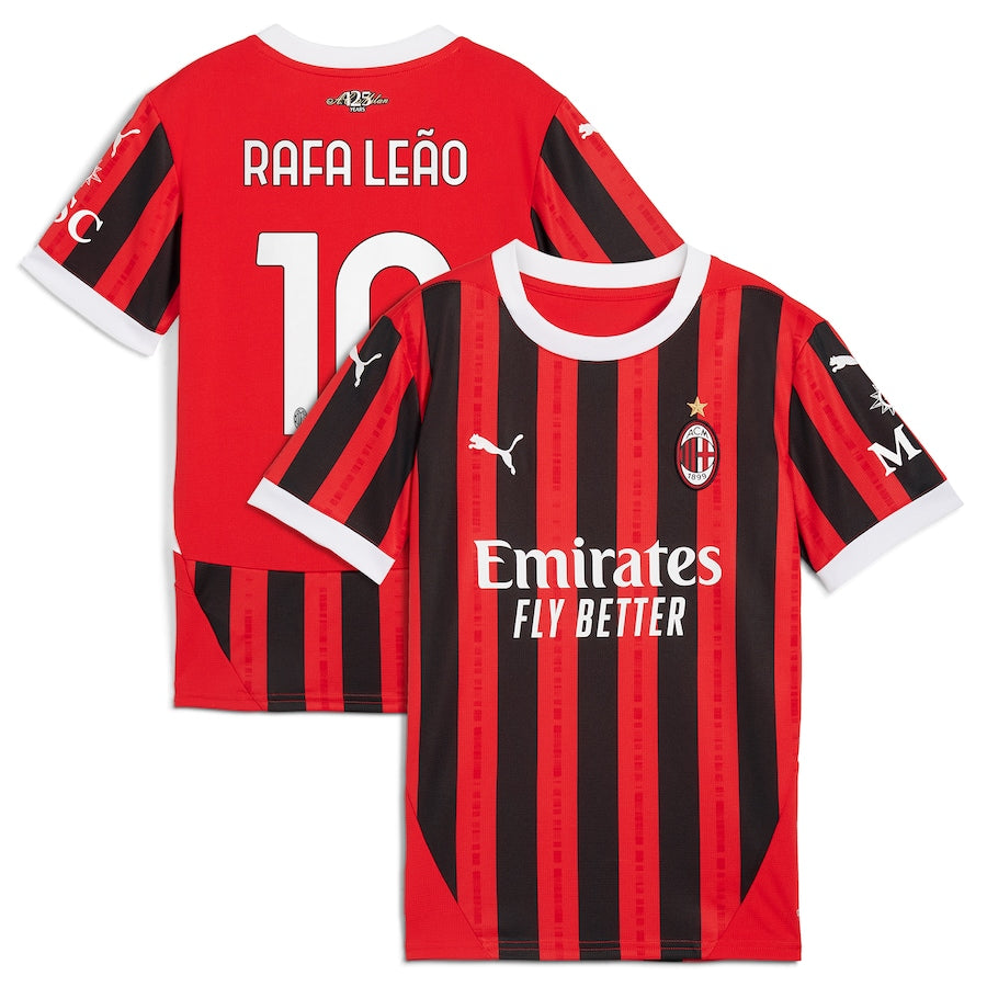 Rafael Leão AC Milan Puma 2024/25 Home Player Authentic T-shirt - Red
