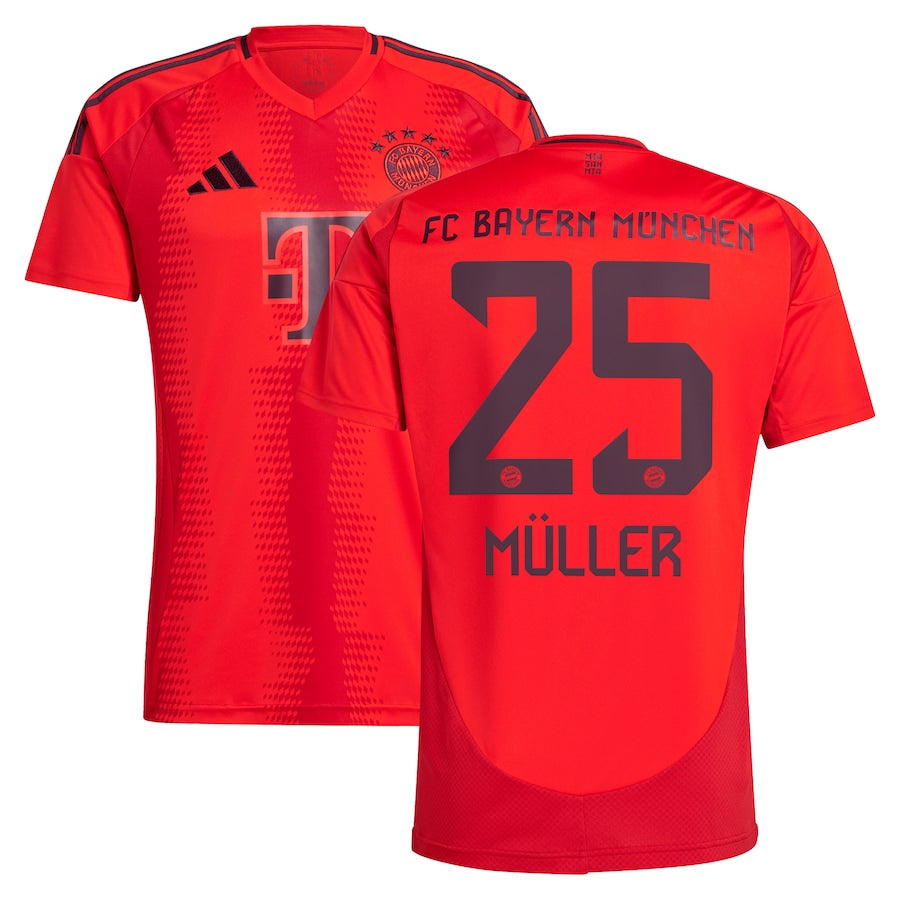 Thomas Müller Bayern Munich adidas 2024/25 Home Player Authentic T-shirt - Red