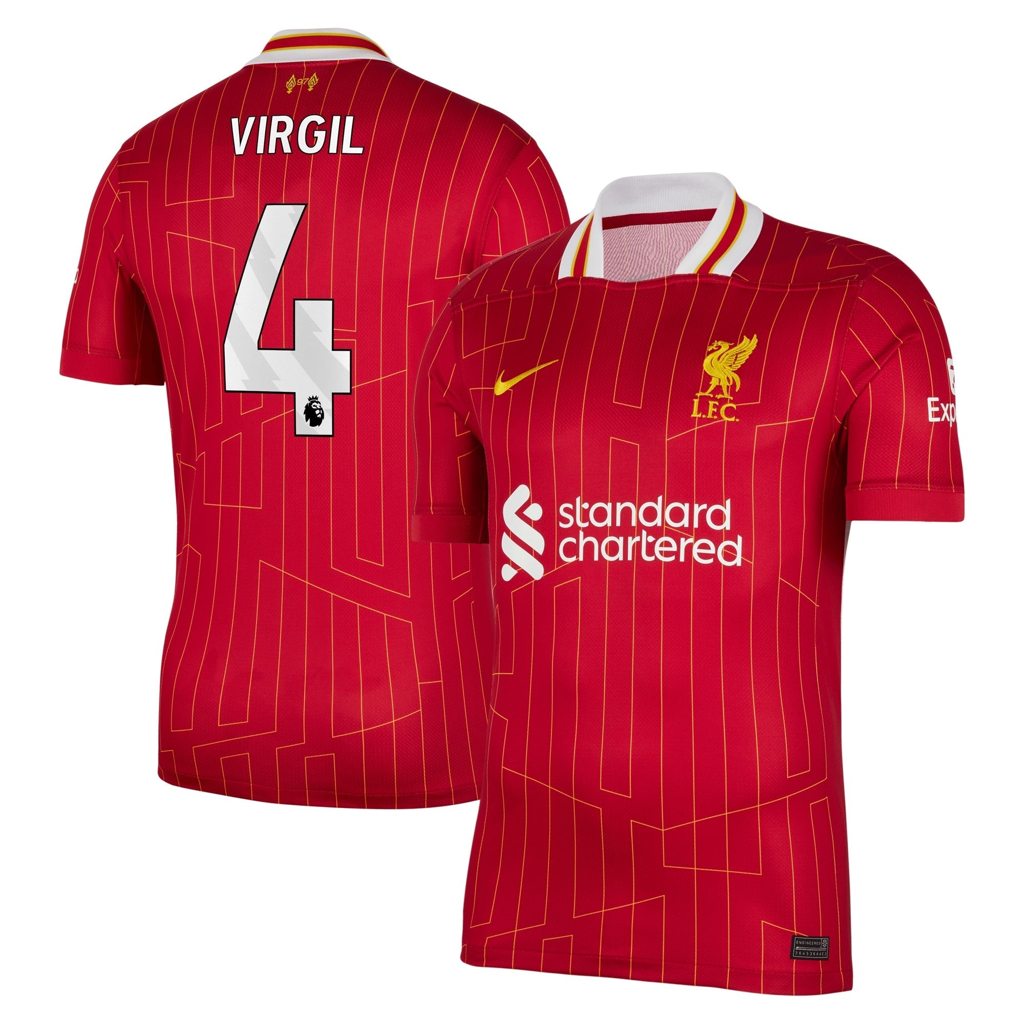 Virgil van Dijk Liverpool Nike 2024/25 Home Player Authentic T-shirt – Red