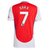 Bukayo Saka Arsenal adidas 2024/25 Home Player Authentic T-shirt – Red