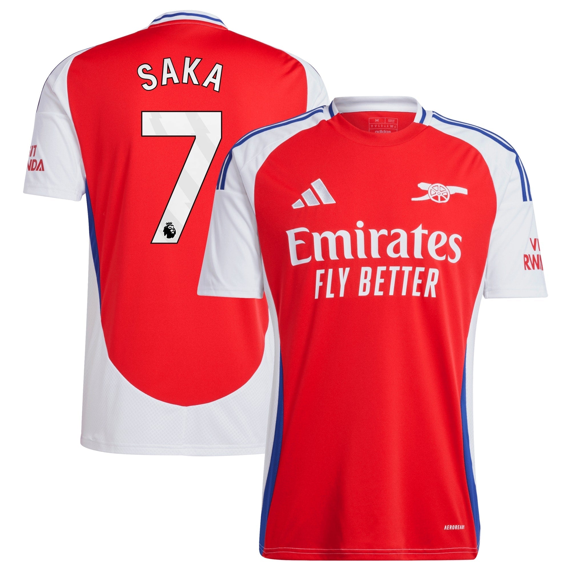 Bukayo Saka Arsenal adidas 2024/25 Home Player Authentic T-shirt – Red