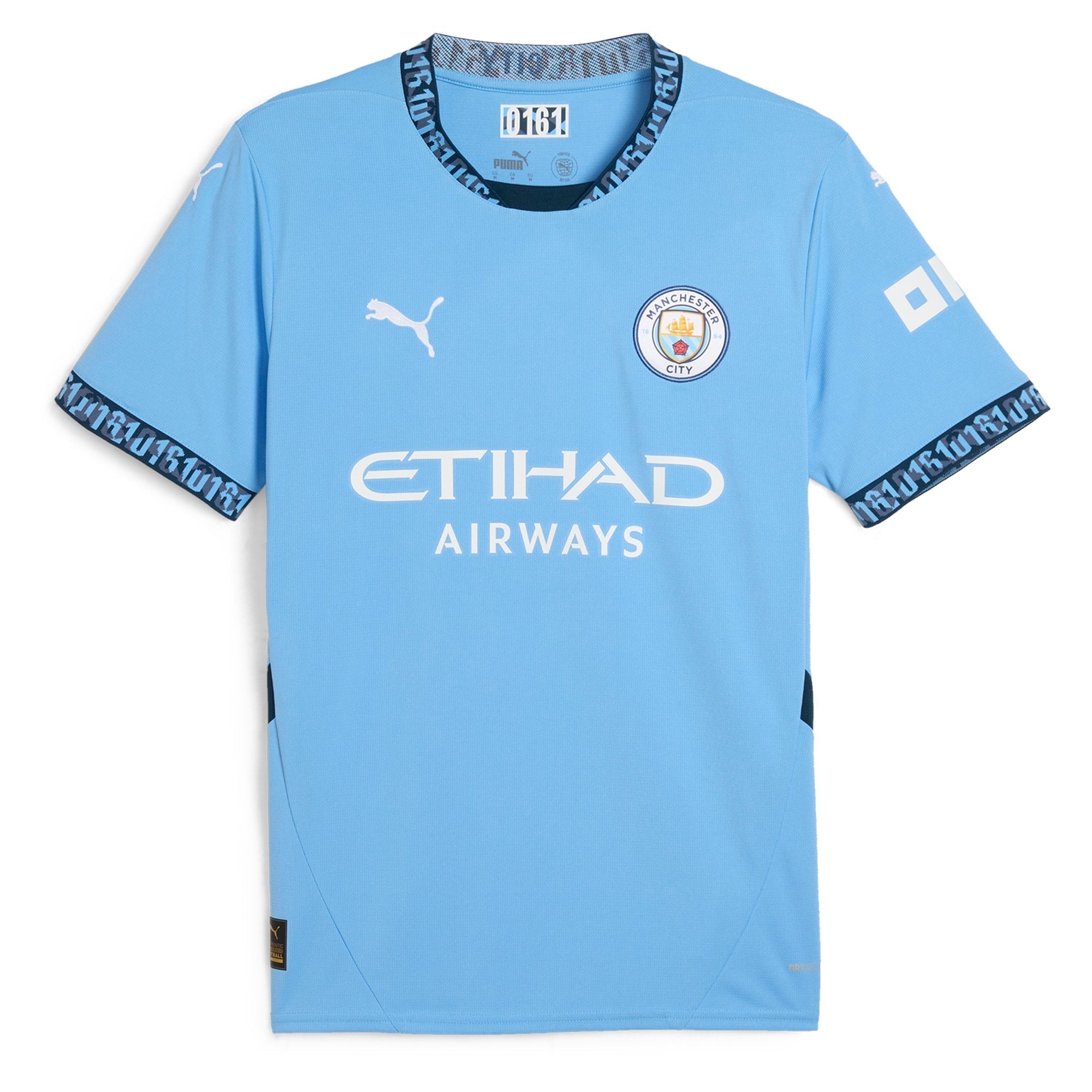 Erling Haaland Manchester City Puma 2024/25 Home Player Authentic T-shirt - Light Blue