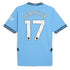 Kevin De Bruyne Manchester City Puma 2024/25 Home Player Authentic T-shirt - Light Blue