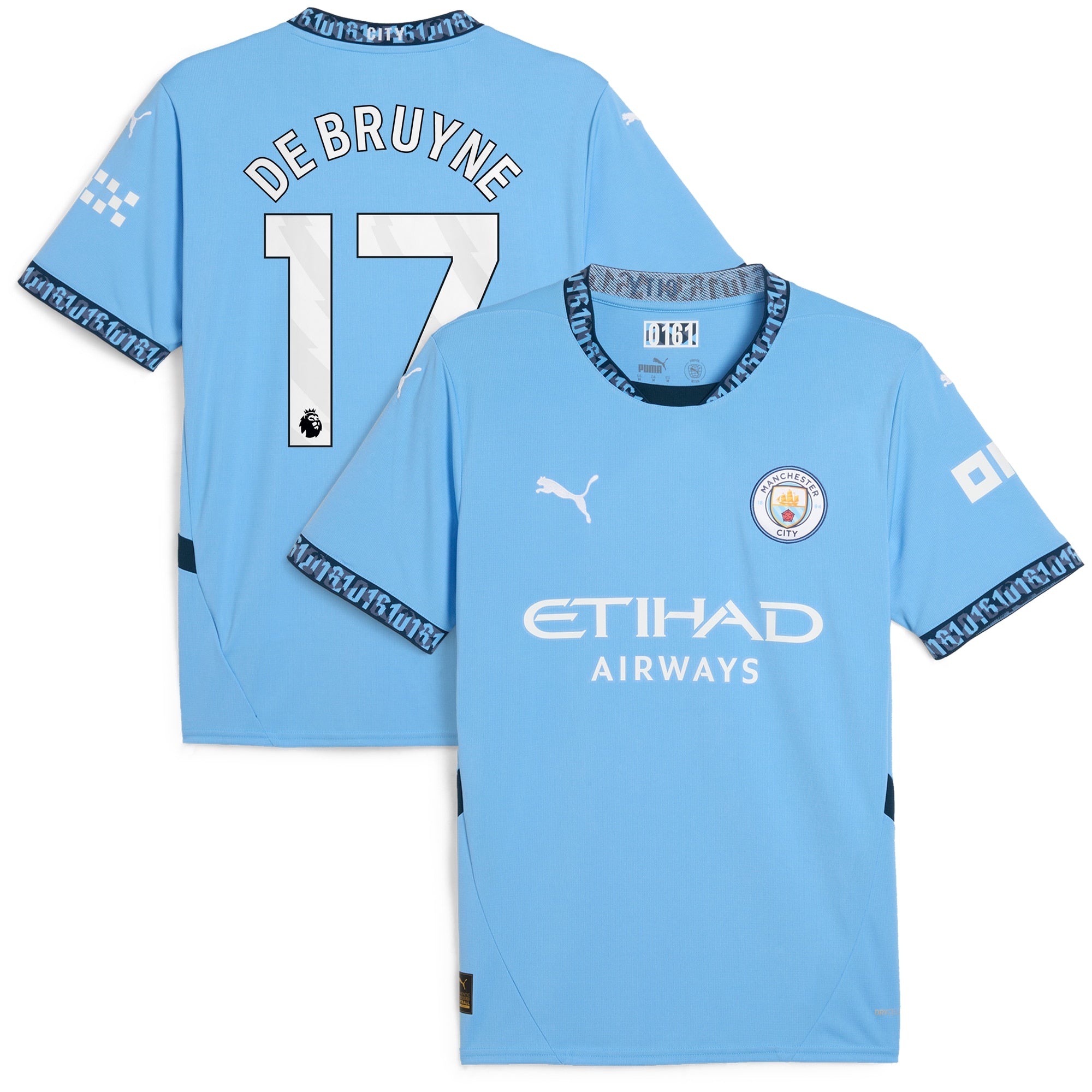 Kevin De Bruyne Manchester City Puma 2024/25 Home Player Authentic T-shirt - Light Blue