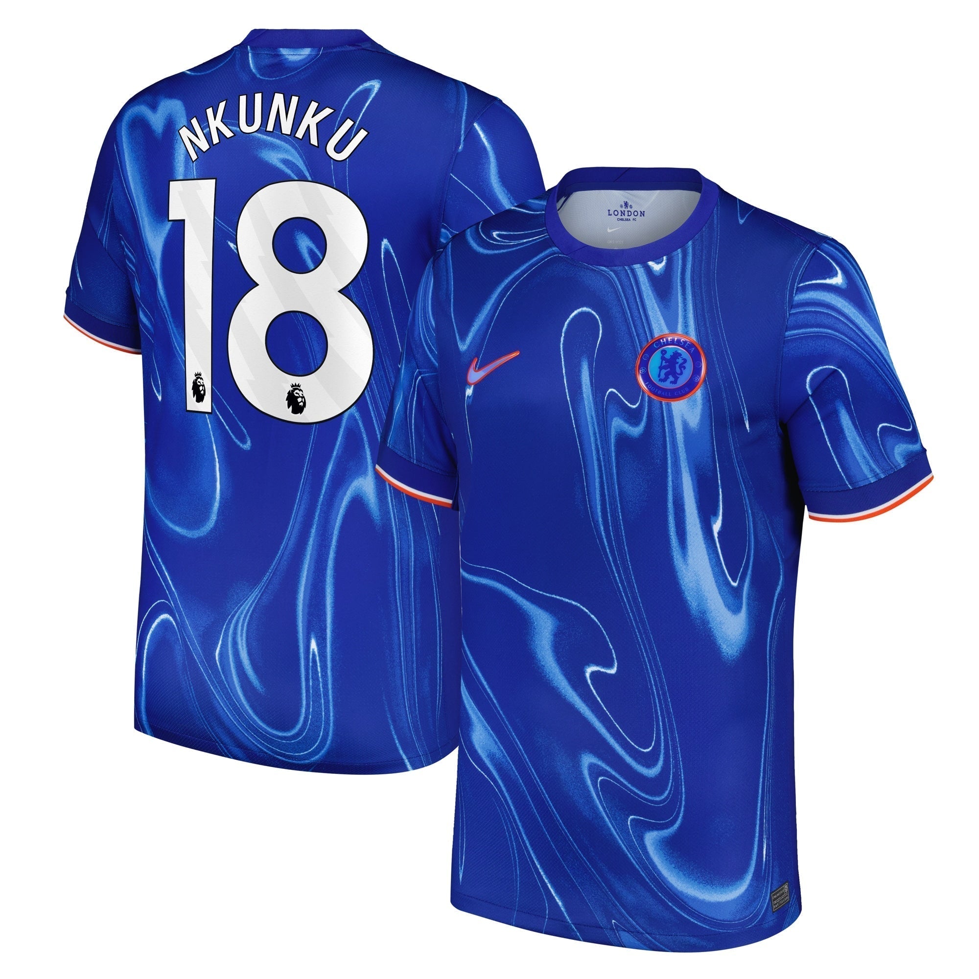 Christopher Nkunku Chelsea Nike 2024/25 Home Player Authentic T-shirt - Blue